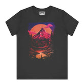 Vibrant Mountain Sunset Print T-shirt product type